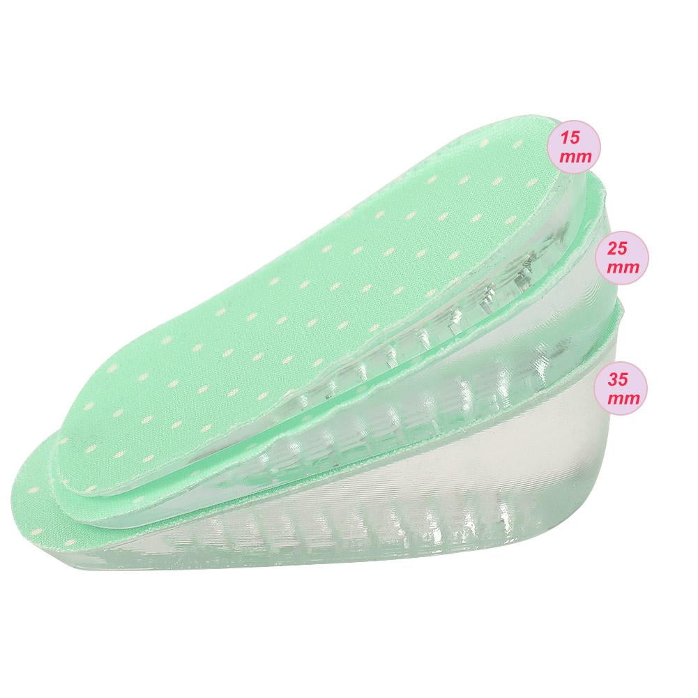 Details about   Silicone Insoles Gel Heel Shoe Cushion Insert Pads Height Lifter Increase 1 Pair 