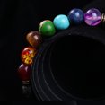 thumbnail image 4 of Lava Rock 7 Chakras Difusor Pulsera Cuerda elástica Piedra Natural Yoga Granos Pulseras Brazalete para Hombres Mujeres EOTVIA No, 4 of 6