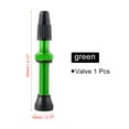 thumbnail image 5 of 1pcs Green 55mm Bike Tubeless Valve Stem French Type Valve Aluminum Alloy Universal, 5 of 6