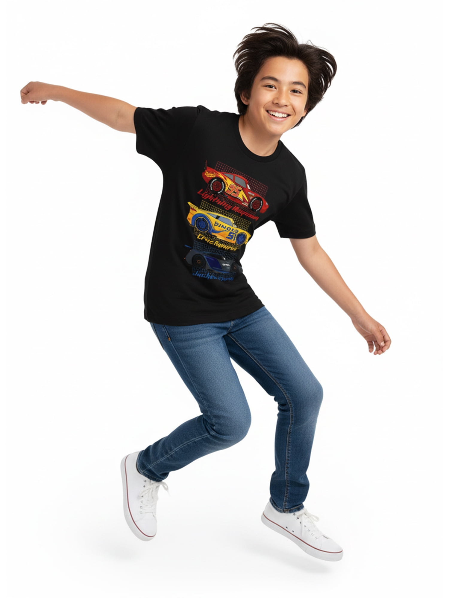 Cars 3, Boys' & Big Boys' Graphic T-Shirt, Racing Trio, Sizes 4-18