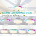 thumbnail image 4 of BayDay 13" Ceiling Fan with LED Light & Remote, Modern Bladeless Flush Mount Fan, Stepless Dimming, 3-Color Temperature, Quiet, Easy Install for Bedroom, Kids Room, Study, Black, 4 of 6