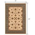 thumbnail image 2 of 3â€™ x 10â€™ Cream and Blue Traditional Runner Rug, 2 of 9