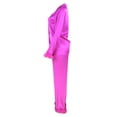 thumbnail image 4 of xiaxaixu Women's Spring Autumn Outfit Sets Long Sleeve Lapel Button Shirt + Solid Color Straight Leg Pants, 4 of 9