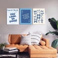thumbnail image 5 of Pink Preppy Wall Art Framed Set of 3 Trendy Coquette Disco Cherry Posters Retro Guest Check Canvas Prints Poker Painting Positive Quote Pictures Room Decor Aesthetic for Girls Bedroom Dorm 12x16in, 5 of 6