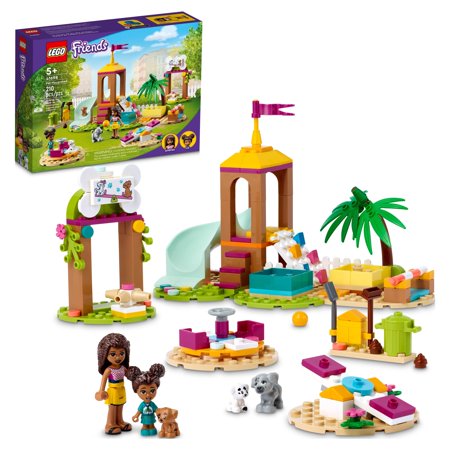 UPC: 0673419356251 | LEGO Friends Pet Playground 41698 Building Kit Designed to Grow Imaginations; Animal Playset Comes with Andrea and 3 Dog Toys; Creative Birthday Gift Idea for Kids Aged 5 and up (210 Pieces)