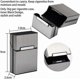 thumbnail image 4 of Metal Cigarette Case with Magnetic Closure - Durable Aluminum Holder for Men & Women, Gray Box Set of 3, 4 of 4