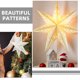 thumbnail image 3 of 5 lámparas de papel navideñas con forma de estrella, decoraciones colgantes para bodas, fiestas, bares y escaparates. Pantallas de papel con forma de estrella., 3 of 6