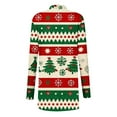 thumbnail image 3 of Womens Christmas Cardigan Merry Xmas Printed Open Front Long Shirts Holiday Casual Long Sleeve Comfy Shirts Winter Fashion Outfit Tops S-5Xl, 3 of 4
