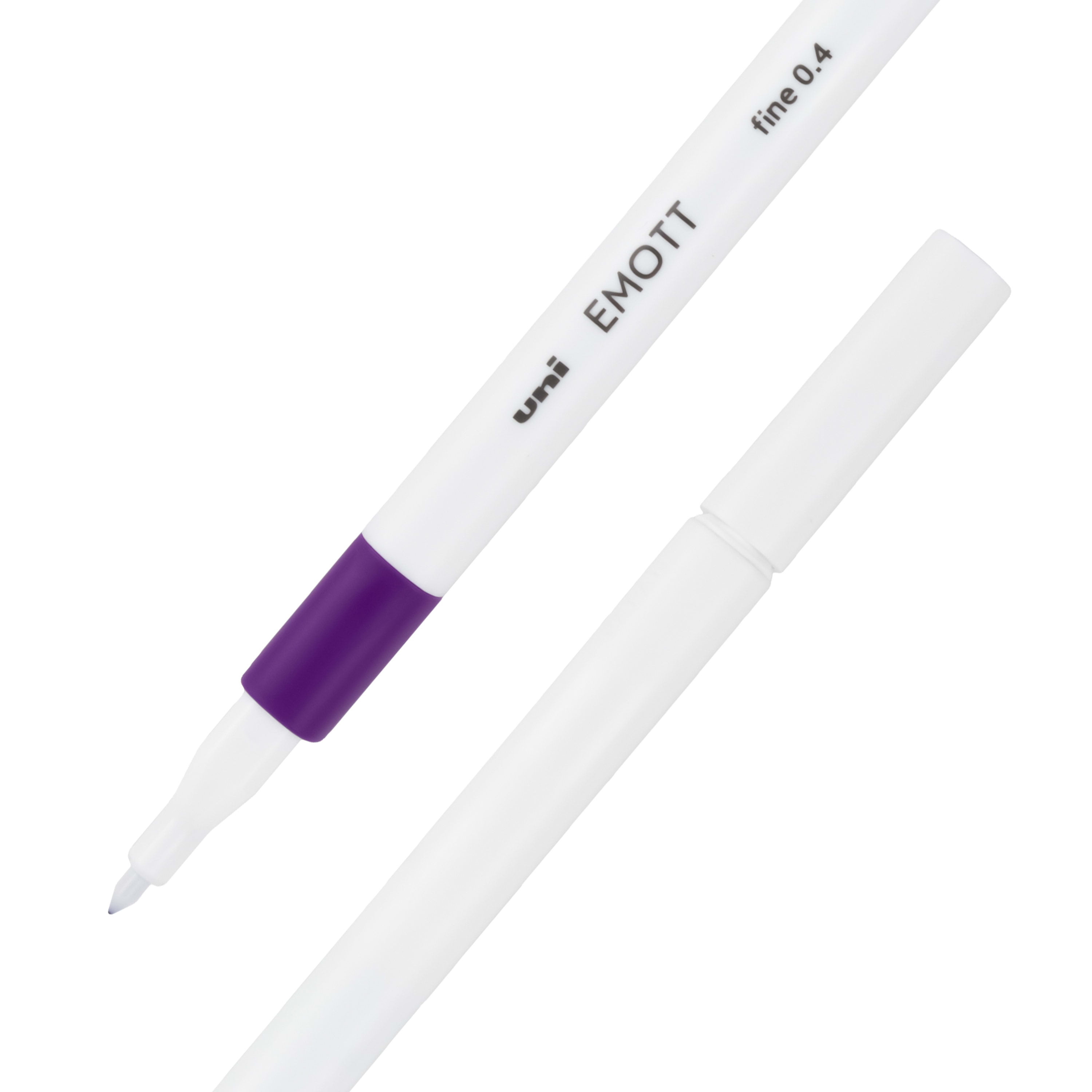 EMOTT ever fine Porous Point Pen, Stick, Fine 0.4 mm, Assorted Ink Colors,  White Barrel, 40/Pack - Zerbee