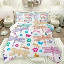 Castle Fairy Dragonfly Floral Comforter Set, Full, 3-Piece
