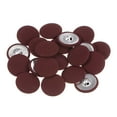 thumbnail image 1 of Unique Bargains 20pcs 48L Fabric Cloth Covered Button 30mm Round Metal Shank Sewing Buttons for Suits Dress Blouses, Caramel, 1 of 5