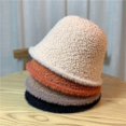 thumbnail image 2 of CoCopeaunts Fluff Brim Bucket Hat for Women Reversible Solid Color Basin Hat Autumn Winter Thick Bucket Cap Double-Side Wear, 2 of 8