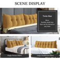 thumbnail image 3 of Johnear Wedge Pillow Heaboard Triangle Bolster Pillow for Sitting in Bed Adults Reading Pillows Backrest Support,Headboard Pillow Daybed Sofa Body Pillow Positioning Cushion (lightbrwon King), 3 of 4