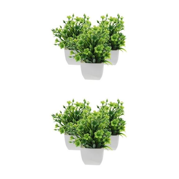 6 pcs  Realistic Faux Plants Shelf Desk Decoration Artificial Green Plants in Pots Small Fake Plants for Office Living Room and Farmhouse Decor