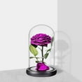 thumbnail image 5 of Preserved Roses Black Roses in Glass Dome, Medium, Real Rose That Last 2 to 3 Years, Black Roses Gifts for Her (7.5 inch), 5 of 12