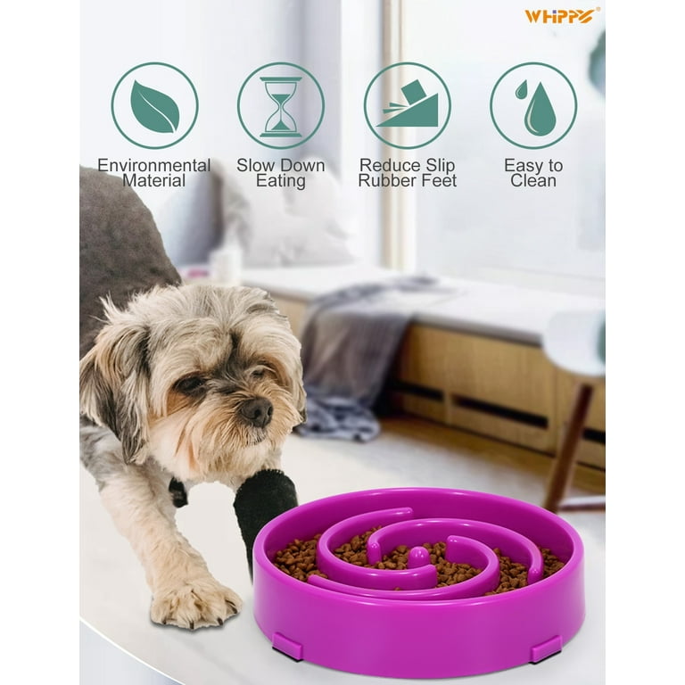 WHIPPY Slow Feeder Dog Bowl, No Choking Bloat Stop Dog Food Feed Bowl for Large  Dogs 