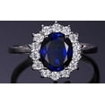 thumbnail image 2 of Cubic Zirconia Sapphire Jewelry Set Ring Size #5, 2 of 4