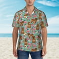 thumbnail image 5 of Chow Chow Dogs Flower Floral Men'S 3d Print Casual Button Down Shirts, Novelty Hawaiian Short Sleeves Xl, 5 of 7