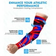 thumbnail image 3 of Exxact Sports Compression Arm Sleeves for Men & Women, 1 Pair Performance Sleeves for Baseball, Football, Youth & Adult Sizes - (Red Tattoo, AS), 3 of 7