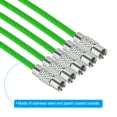 thumbnail image 4 of Uxcell 5.9" Length Wire Keychain Cable, 20 Pack Stainless Steel 2mm Key Ring Loop for Outdoor Hiking Sport, Green, 4 of 6