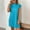 Blue, variant on ZZwxWA Womens Summer Dresses 2025 Casual Sleeveless Half Zip V Neck Tunic Sweatshirt Mini Dress with Pockets