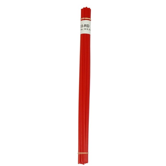 Varillas de soldadura de plástico de polietileno de baja densidad (LDPE), color rojo, 1/8" de diámetro, 30 pies. para kayaks canoas motos de cross vehículos todo terreno