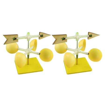 

2pcs Wind Vane DIY Assembly Model Kids Funny Scientific Experiment Toy Educational Toys (Random Color)