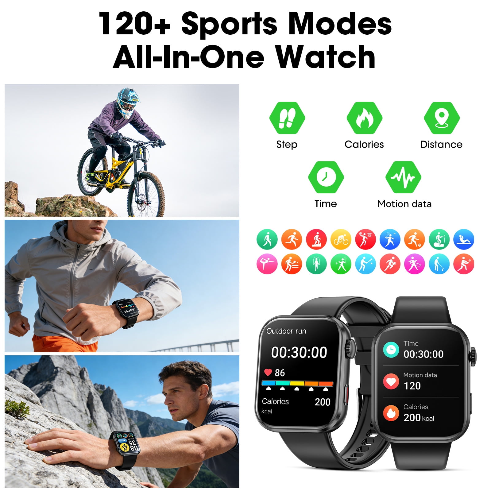 Mingdaln Smart Watch for Men Women, 2026 Smartwatch(Metal body) , 1.93"New Fitness Watch with Answer/Make Call/120+ Sport Modes/Pedometer/IP68 Waterproof, Fitness Tracke Fits for Android/iPhone,Black