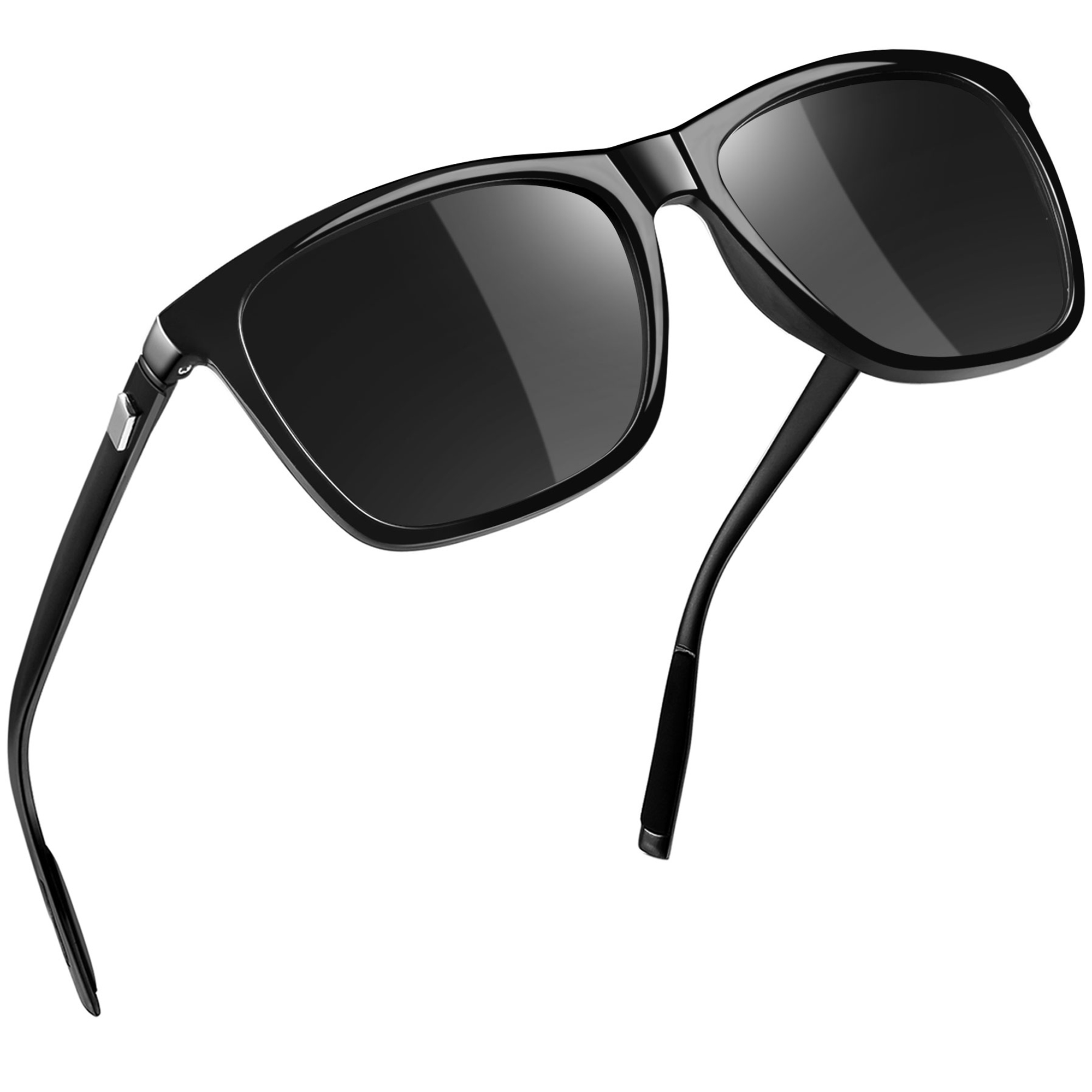 Joopin Unisex Polarized Aluminum Sunglasses Vintage Sun Glasses For Men(Black)