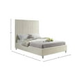 thumbnail image 3 of Meridian Furniture Candace Cream Velvet Full Bed, 3 of 8