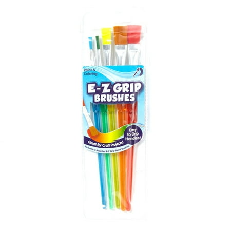 Kids Craft EZ Grip Paint Brushes, 5 pk
