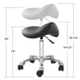 thumbnail image 5 of Saloniture Professional Ergonomic Saddle Stool, Black - Adjustable Hydraulic Seat, Rolling Spa Salon, Massage, and Medical Office Chair with Swivel Wheels, 5 of 7