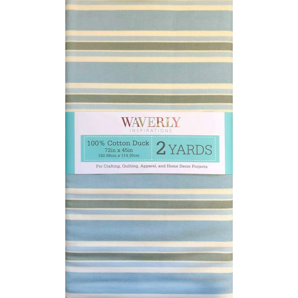 Waverly Inspirations Cotton Duck 45" x 2 Yds Large Stripe Spa Color