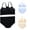 Mixed color 3PCS-A, variant on LYMAYTER Girls Breathable Training Bra Set Teen Girls Solid Camisole High Waist Panties Daily Wear Underwear