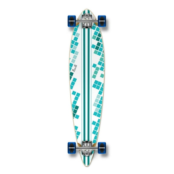 Yocaher Pintail White Digital Wave Longboard Complete