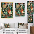 thumbnail image 4 of Designart "Green And Orange Mid Century Innovations IV" Modern Midcentury Canvas Print, 4 of 5
