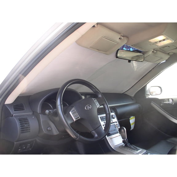HeatShield, The Original Windshield Sun Shade, Custom-Fit for Infiniti G35 Sedan 2003, 2004, 2005, 2006, Silver Series