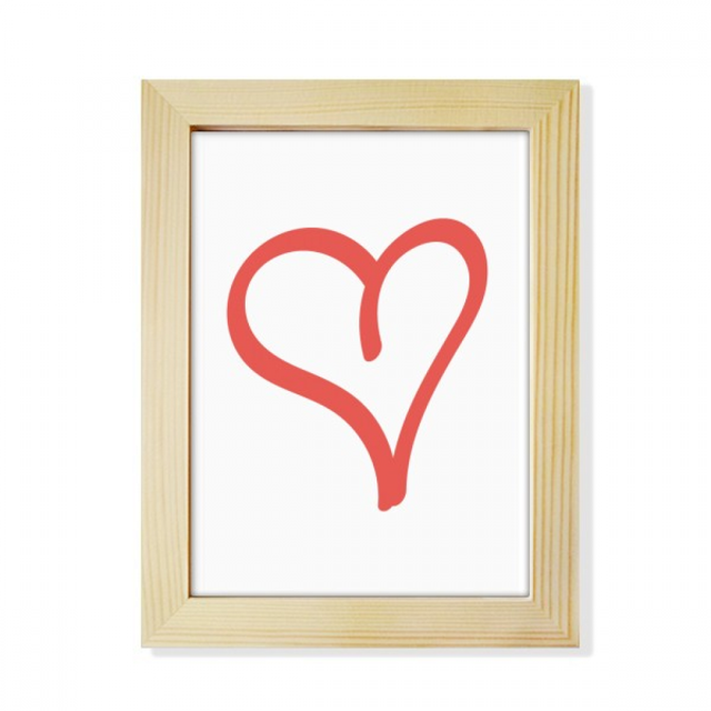 Heart Shaped Line Valentine's Day Desktop Adorn Photo Frame Display Art Painting Wooden