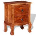 thumbnail image 1 of vidaXL Nightstand with Drawers Solid Acacia Wood, 1 of 5