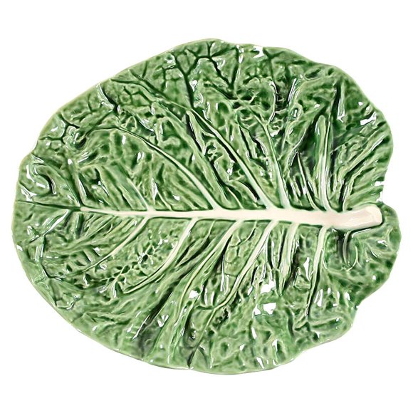 Bordallo Pinheiro Cabbage Fruit Platter 14" Green
