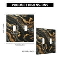 thumbnail image 2 of Marble Pattern Black Gold Switch Cover Decorative Wall Plate, 2 of 5