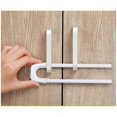 thumbnail image 5 of Cerradura de seguridad de plástico ABS para protección del hogar de niños en forma de U, ajustable, multifunción, para armario de bebé, color blanco, 5 of 5