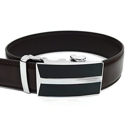 Men’s Leather Ratchet Belt with Best Angle Automatic Buckle (Best Quality Leather Belts)