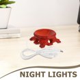 thumbnail image 3 of TEHAUX 2Pcs Led Light Display Base Wooden Round Stand For Crystal Ball And Decorative Items In Light Brown, 3 of 7