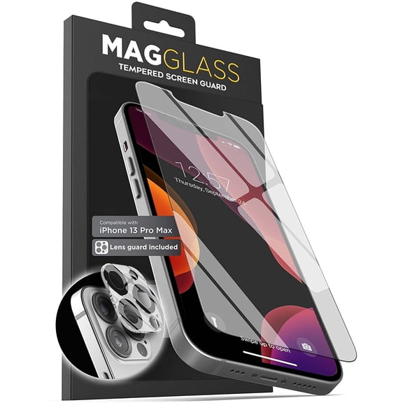 Magglass Screen Protector for iPhone 13 Pro Max (UHD) Tempered Glass Guard and Camera Lens Protector