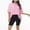 Pink, variant on Women's Plus Size T Shirts Oversized Tees Summer Half Sleeve Crew Neck Tunic Tops