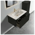 thumbnail image 2 of U057-Etna30W-308 30" Striped Brushed Black Oak Floating Bathroom Vanity with White Ceramic Sink, Bathroom Vanity for Modern Bathroom, One-Piece White Basin without Drain, Pre-assembled, 2 of 9