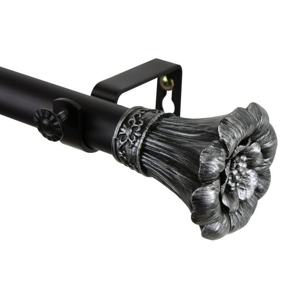 Fuga Curtain Rod 1" OD 160-240 inch - Black