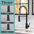 thumbnail image 5 of Wowow Stainless Steel Single Handle Pull Down Sprayer Kitchen Faucet in Oil Rubbed Bronze, 5 of 8