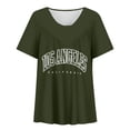 thumbnail image 4 of Blusas de Manga Corta para las Mujeres con Cuello en V Impreso Suéter Casual Top, Blusas para las Mujeres Casual, 4 of 4